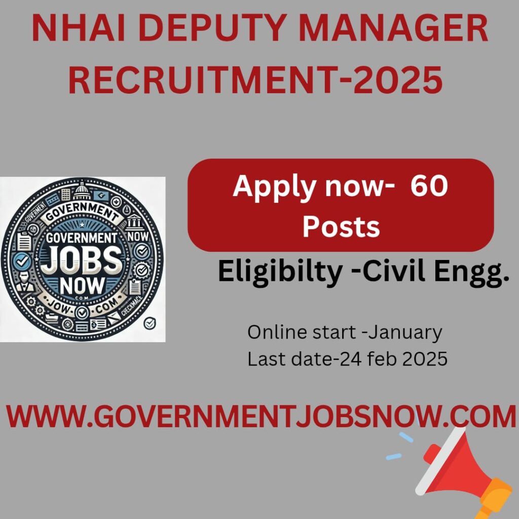 NHAI Deputy Manager Recruitment 2025