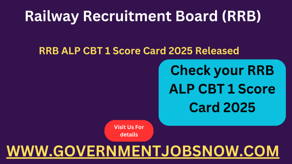 RRB ALP CBT 1 Score Card 2025 Released