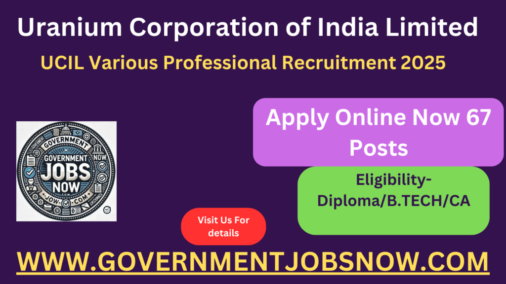 UCIL Various Professional Recruitment 2025