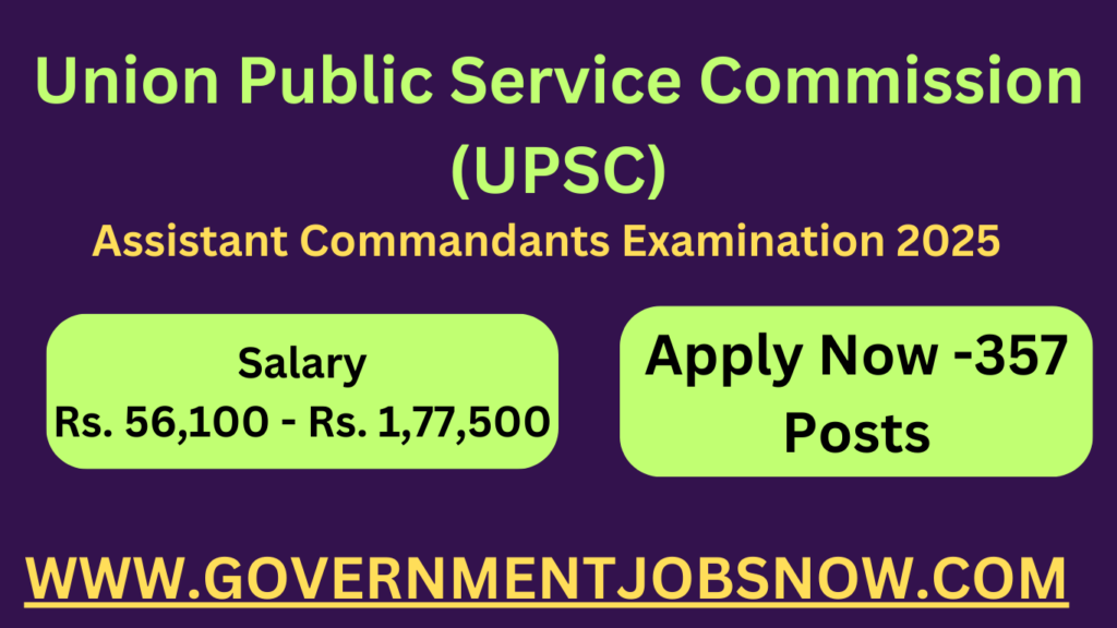 UPSC CAPF Recruitment 2025 