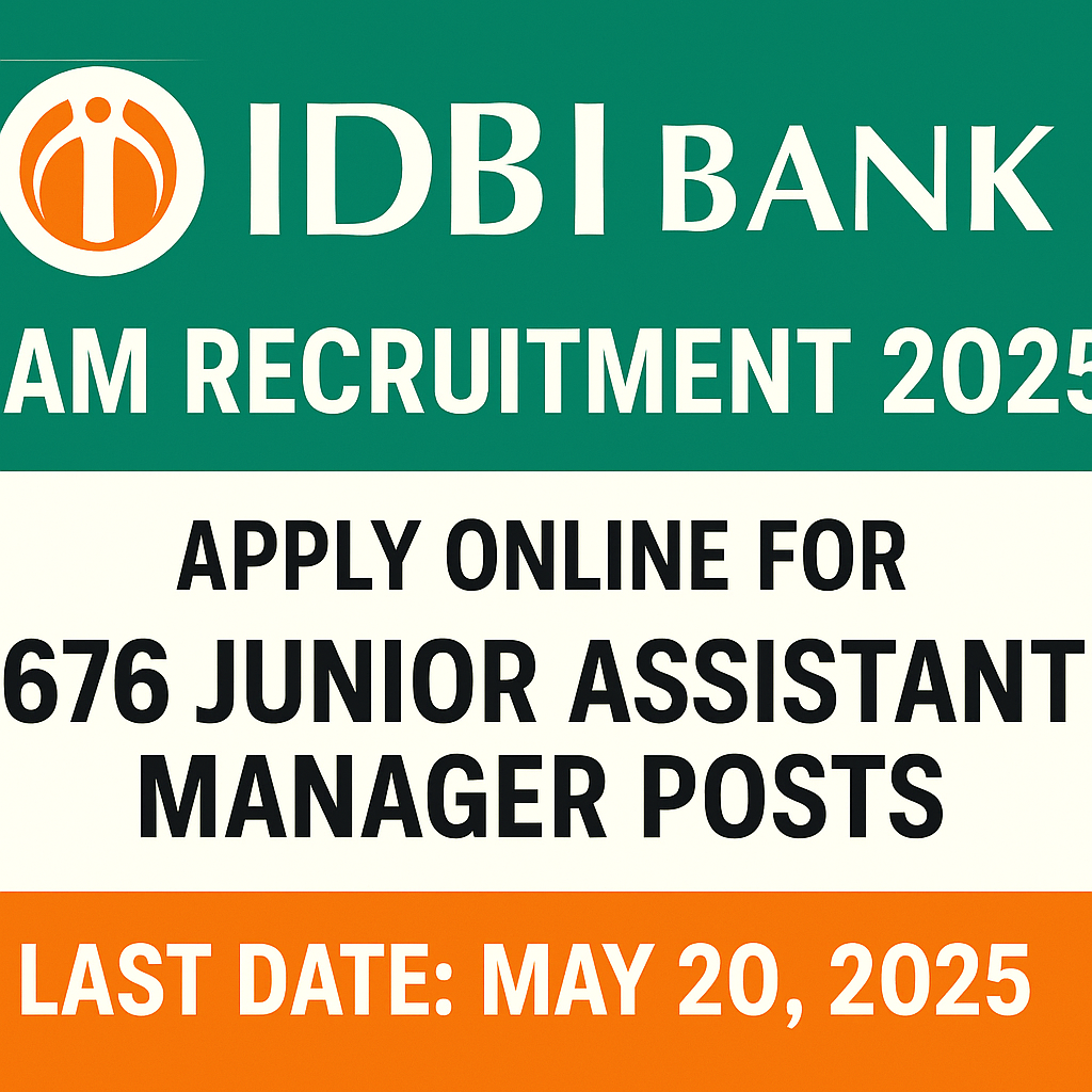 IDBI Bank JAM Recruitment 2025: Apply Online for 676 Junior Assistant Manager Posts 1 IDBI Bank JAM Recruitment 2025