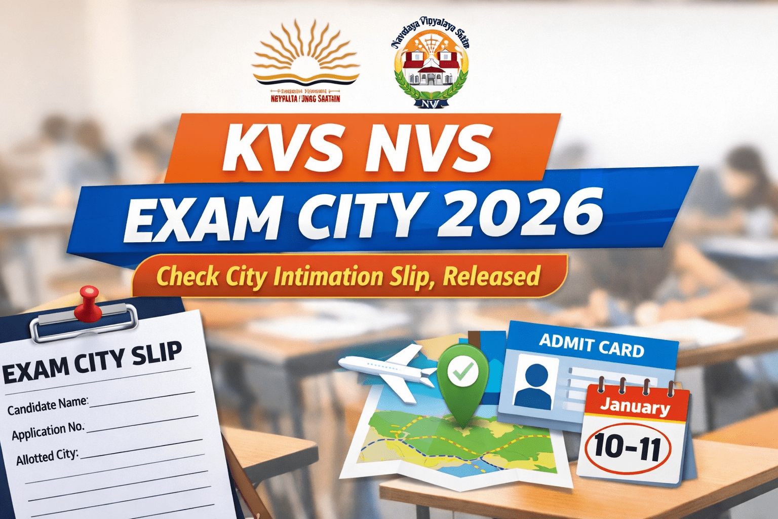 KVS NVS Exam City 2026