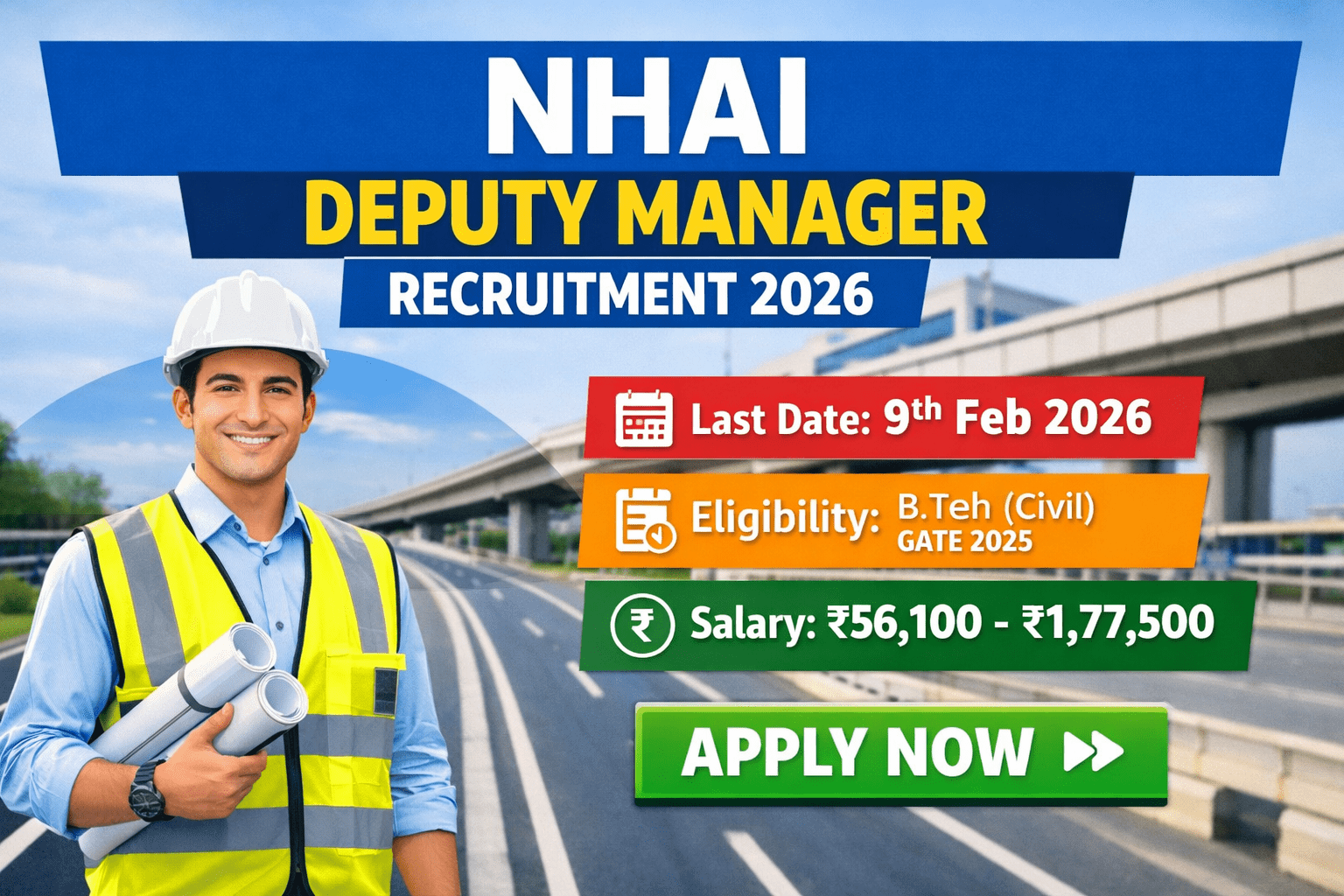 NHAI Deputy Manager Recruitment 2026
