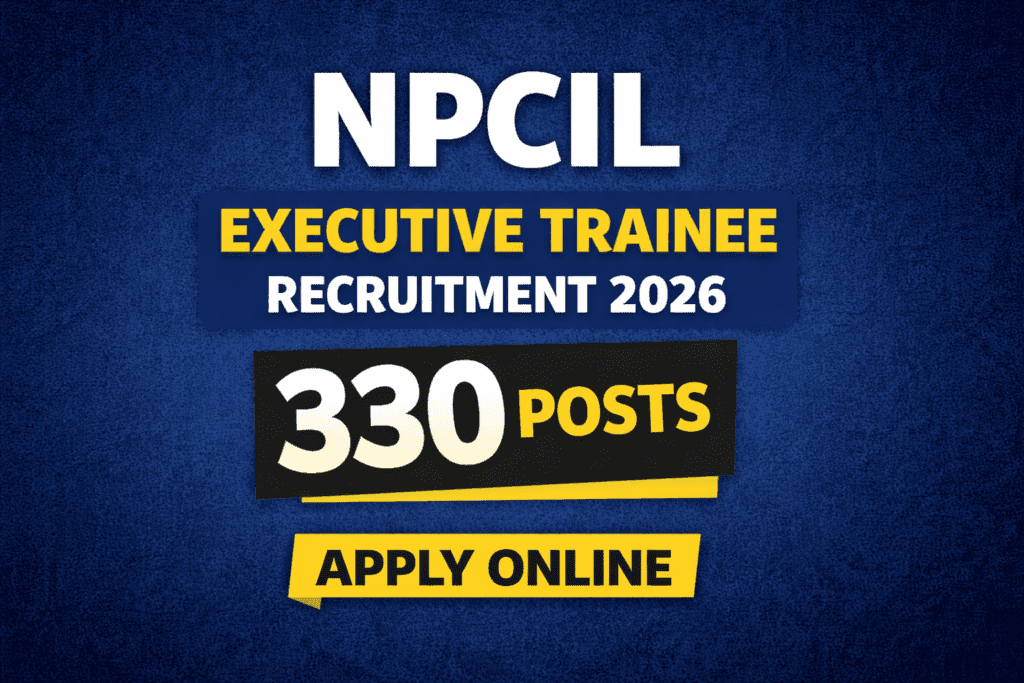 NPCIL executive trainee recruitment 2026