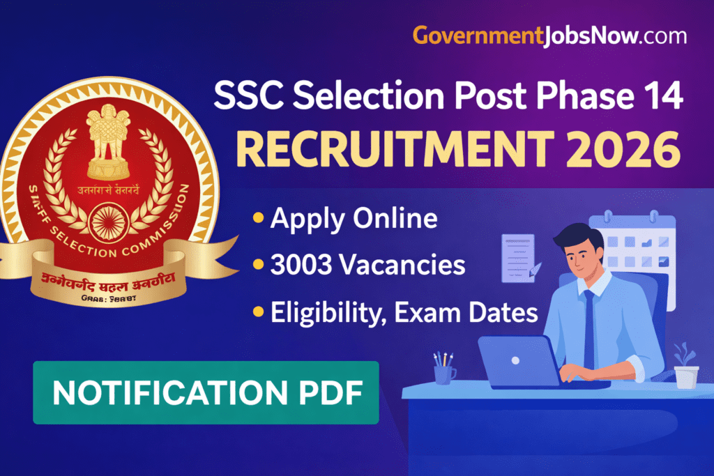 SSC Selection Post Phase 14 Recruitment 2026