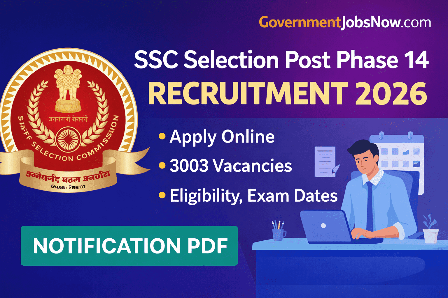 SSC Selection Post Phase 14 Recruitment 2026