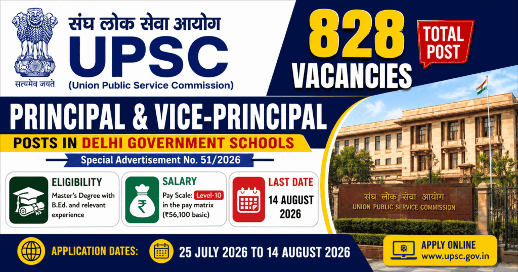 UPSC Principal Vacancy 2026 notification